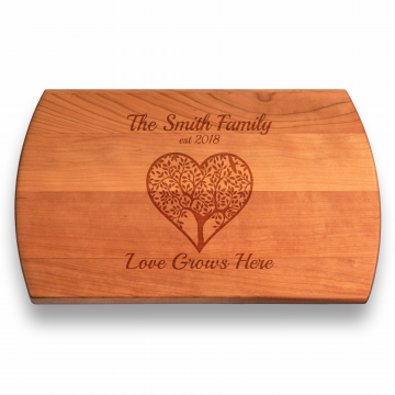 Love Grows Here | Personalized Engraved Cutting Board